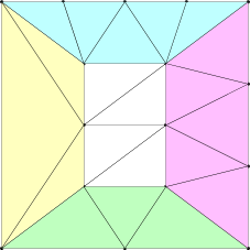 非対称にテッセレートされたクアッド