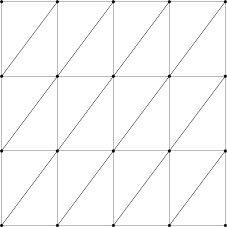 「自然に」テッセレートされたクアッド <br> (レベル: 4x3)